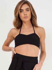 Ribbed Tie-up Bralet & Trouser Co-ord Set