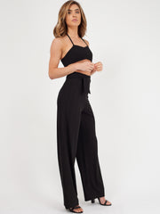 Ribbed Tie-up Bralet & Trouser Co-ord Set