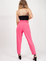 Trousers With Adjustable Buckle Belt
