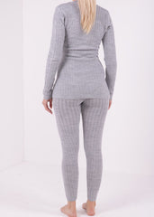 Metallic Lurex Ribbed Knitted Loungewear Coordinate