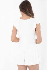 Playsuit de caída de encaje de atarra