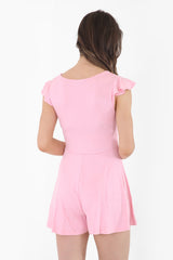 Playsuit de caída de encaje de atarra