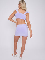 Slinky Tie Knot Crop Top & Sash Skirt Co-ord