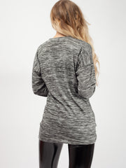 Woven Knit Tie Knot Top