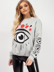 Eye Printed Sweatshirt Jumper