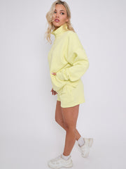 1/2 Zip Top & Shorts Fleece Co-ord