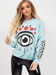 Eye Printed Sweatshirt Jumper
