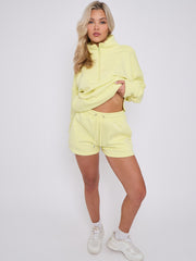 1/2 Zip Top & Shorts Fleece Co-ord