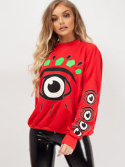 Eye Printed Sweatshirt Jumper