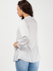 Bind franje met lange mouwen oversized top
