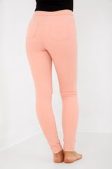 Knee Cut Floral Embroidered Denim Jeans