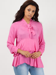 Bind franje met lange mouwen oversized top