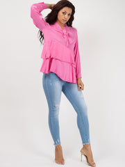 Bind franje met lange mouwen oversized top