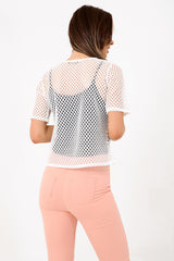 Übergroßes Fischnetz gestickt