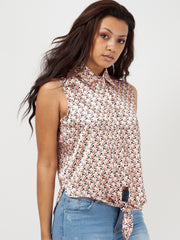 Gedruckter Knotenkrawattenknopf ärmellose Oberseite