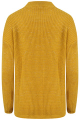 Choker nek lurex gebreide trui