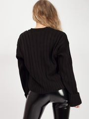 Schalten Sie die Hülle mit V-Ausschnitt-Strickpullover auf