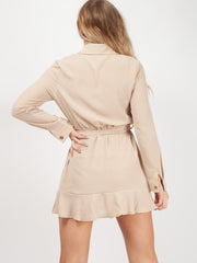 Vestido de camisa de cintura para la corbata del dobladillo