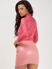 Falda Ruched Fill Pu