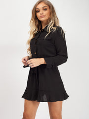 Vestido de camisa de cintura para la corbata del dobladillo