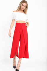 Wrap Over Ring Culotte Trouser