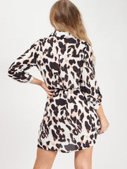 Leopard Print Shirt Dress
