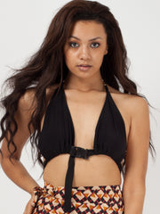 Chains Buckle Up Bralet Crop Top