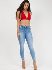 Chains Buckle Up Bralet Crop Top
