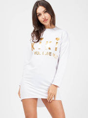 Kiki Slogan Sweat Jumper Dress