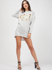 Kiki Slogan Sweat Jumper Dress