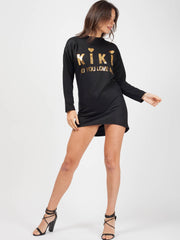 Kiki Slogan Sweat Jumper Dress