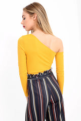 Cut Out One Shoulder Bodysuit