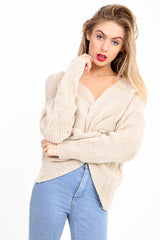 Knoten -Strickpullover Twist -Knoten
