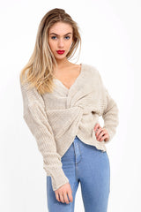 Knoten -Strickpullover Twist -Knoten
