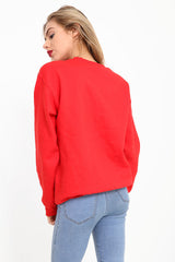 L'Amour Glitter Print Sweatshirt Jumper