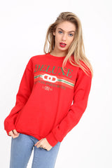 Jumper de sudadera con estampado de brillo de lujo