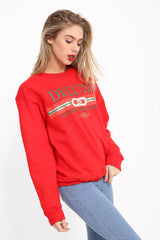 Jumper de sudadera con estampado de brillo de lujo