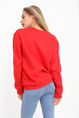 Jumper de sudadera con estampado de brillo de lujo