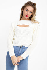 Sleutelgat gebreide trui