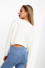 Sleutelgat gebreide trui