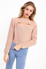 Sleutelgat gebreide trui