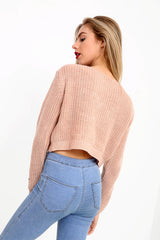 Sleutelgat gebreide trui