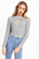 Sleutelgat gebreide trui