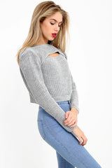 Sleutelgat gebreide trui