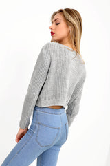 Sleutelgat gebreide trui