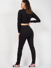 Drawstring Waist Crop Top & Trouser Co-ord