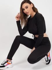 Drawstring Waist Crop Top & Trouser Co-ord