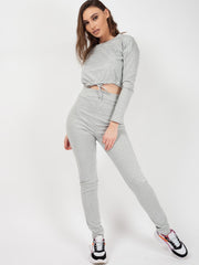 Drawstring Waist Crop Top & Trouser Co-ord