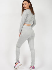Drawstring Waist Crop Top & Trouser Co-ord