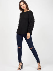 Bobble Sleeve Knitted Jumper